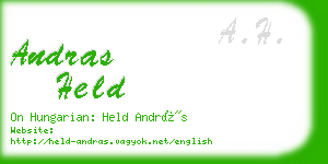 andras held business card